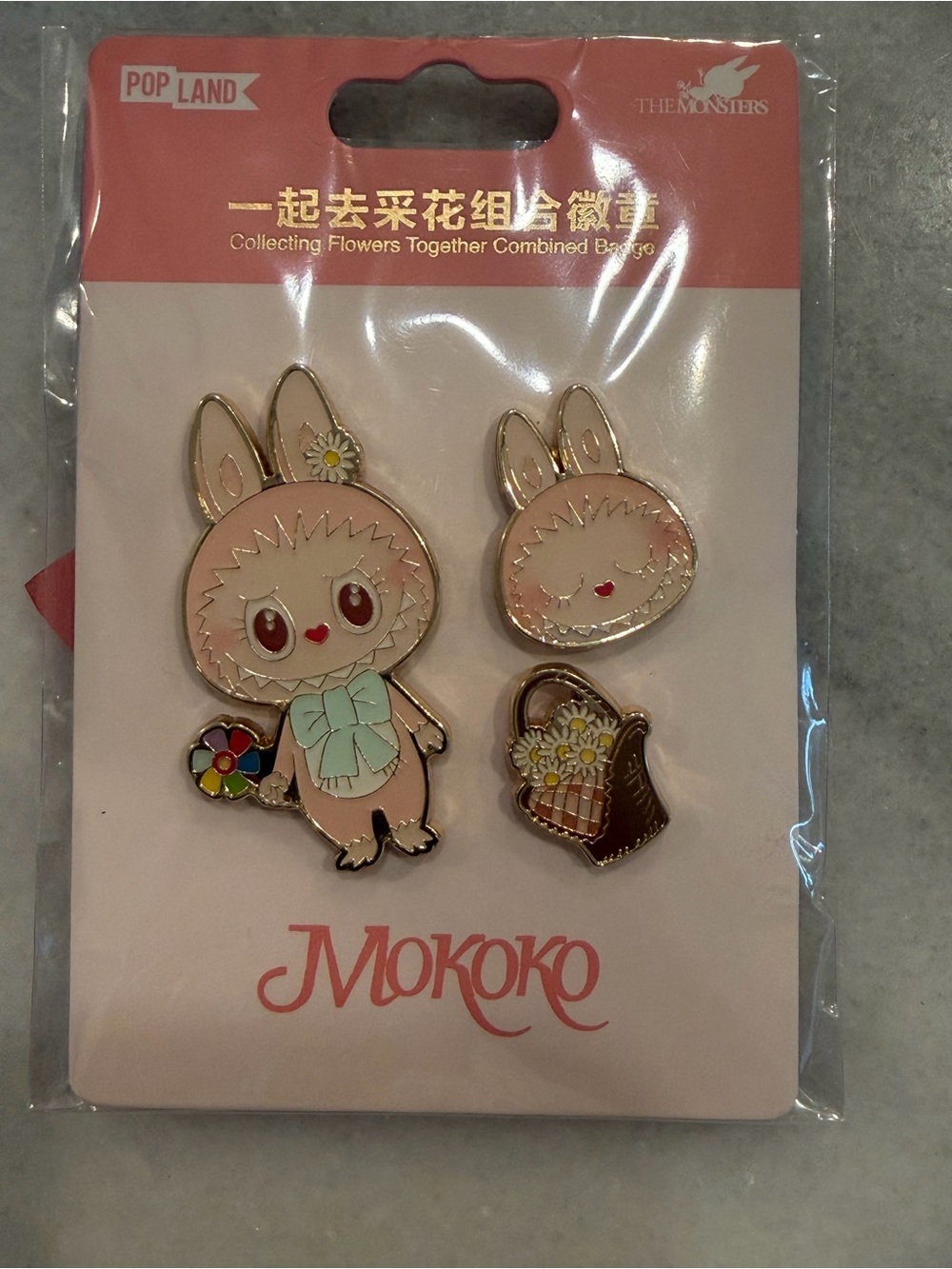 Mokoko  “Collecting Flowers” Enamel Pin Set from Pop Land